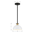 Crystorama - Gigi Mini Pendant - GIG-813-BK-AG - Canada Light Shop
