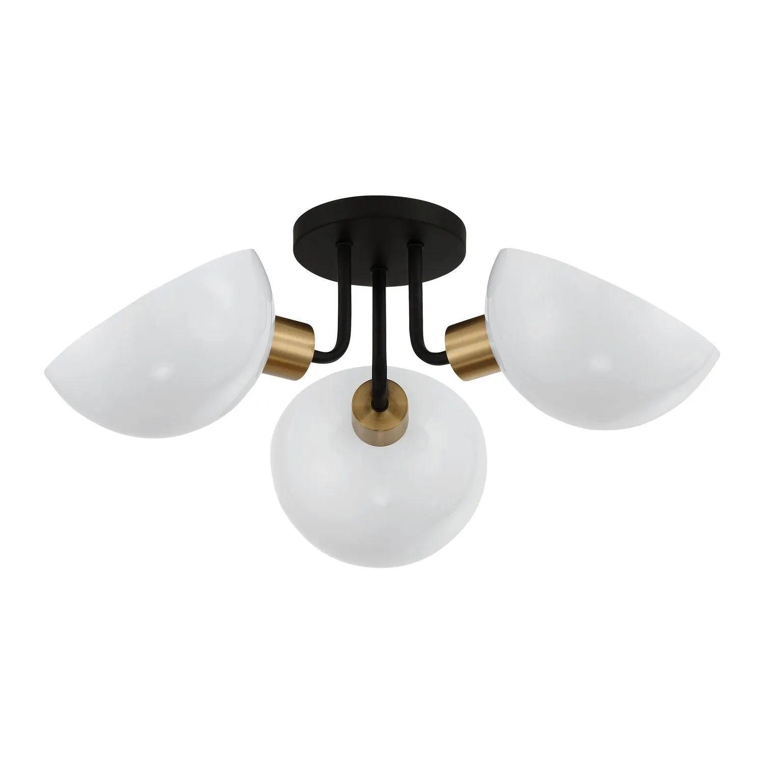 Crystorama - Gigi Semi-Flush Mount - GIG-810-BK-AG - Canada Light Shop