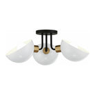 Crystorama - Gigi Semi-Flush Mount - GIG-810-BK-AG - Canada Light Shop