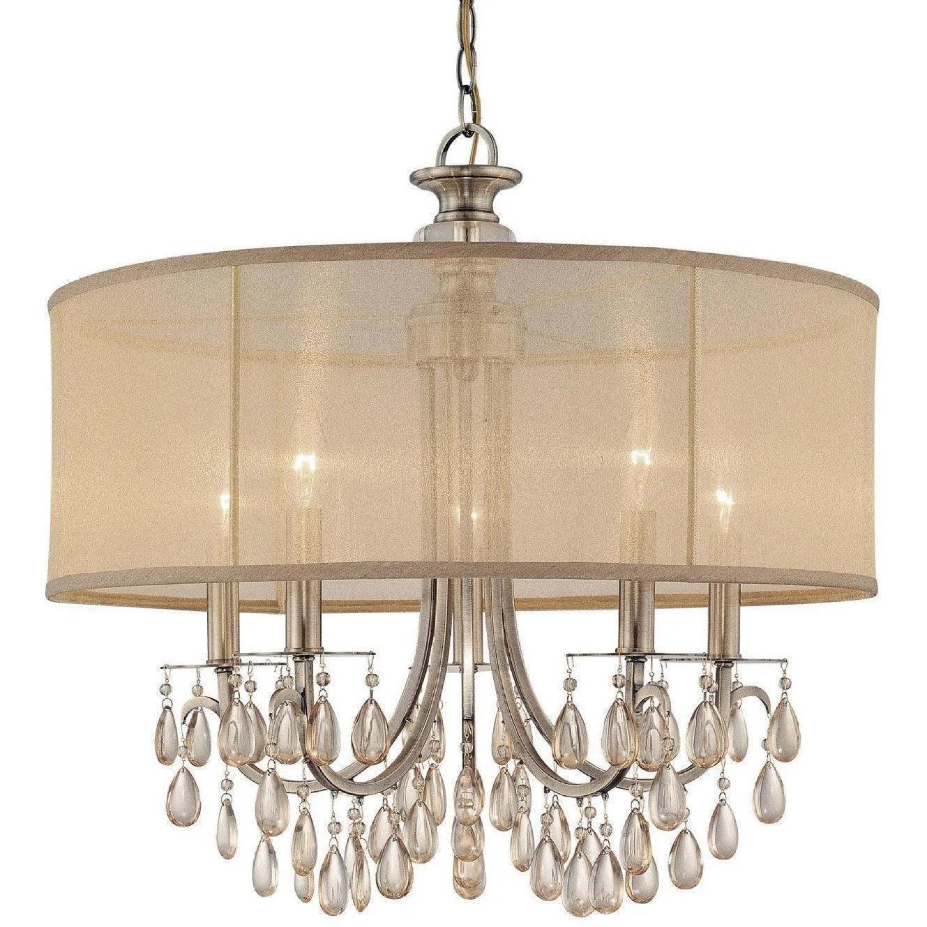 Crystorama - Hampton Five Light Chandelier - 5625-AB - Canada Light Shop