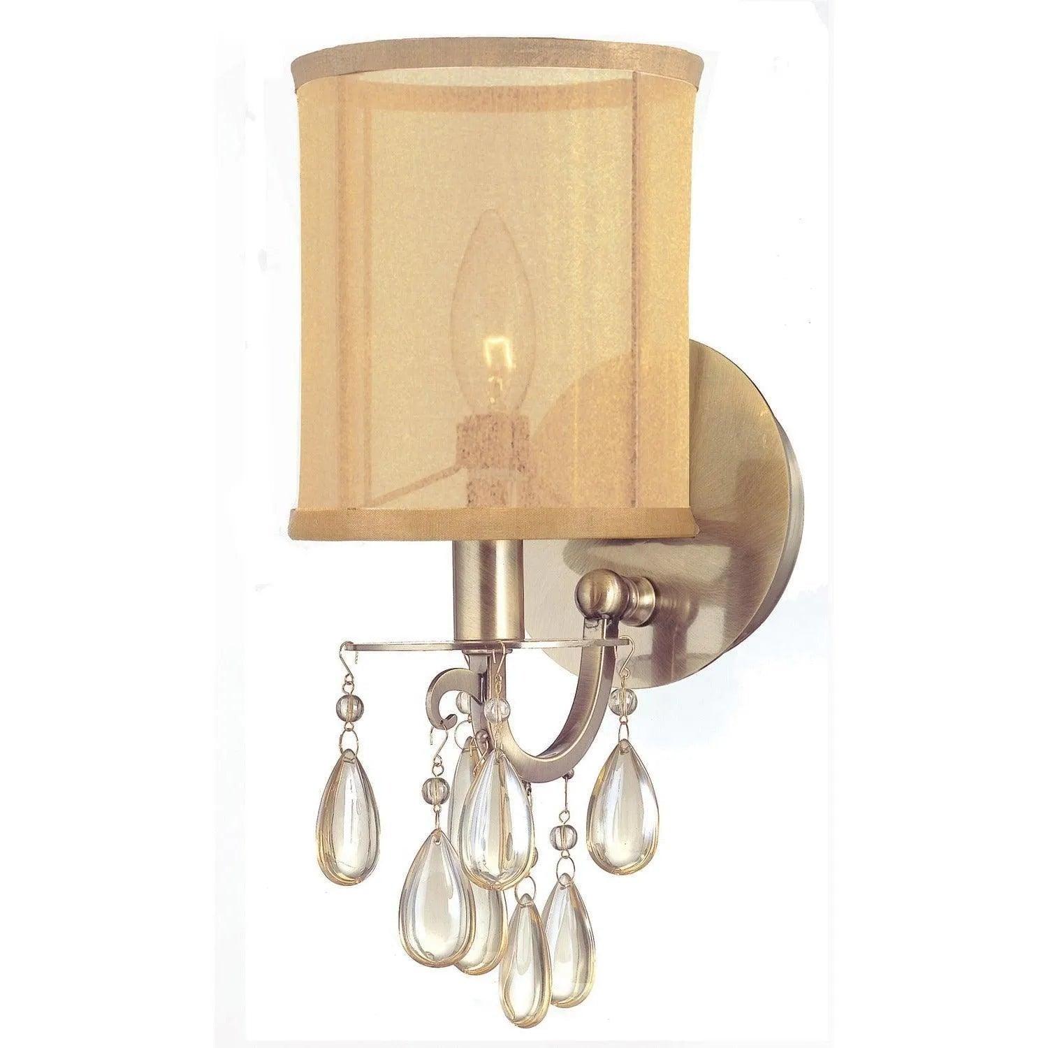 Crystorama - Hampton One Light Wall Mount - 5621-AB - Canada Light Shop