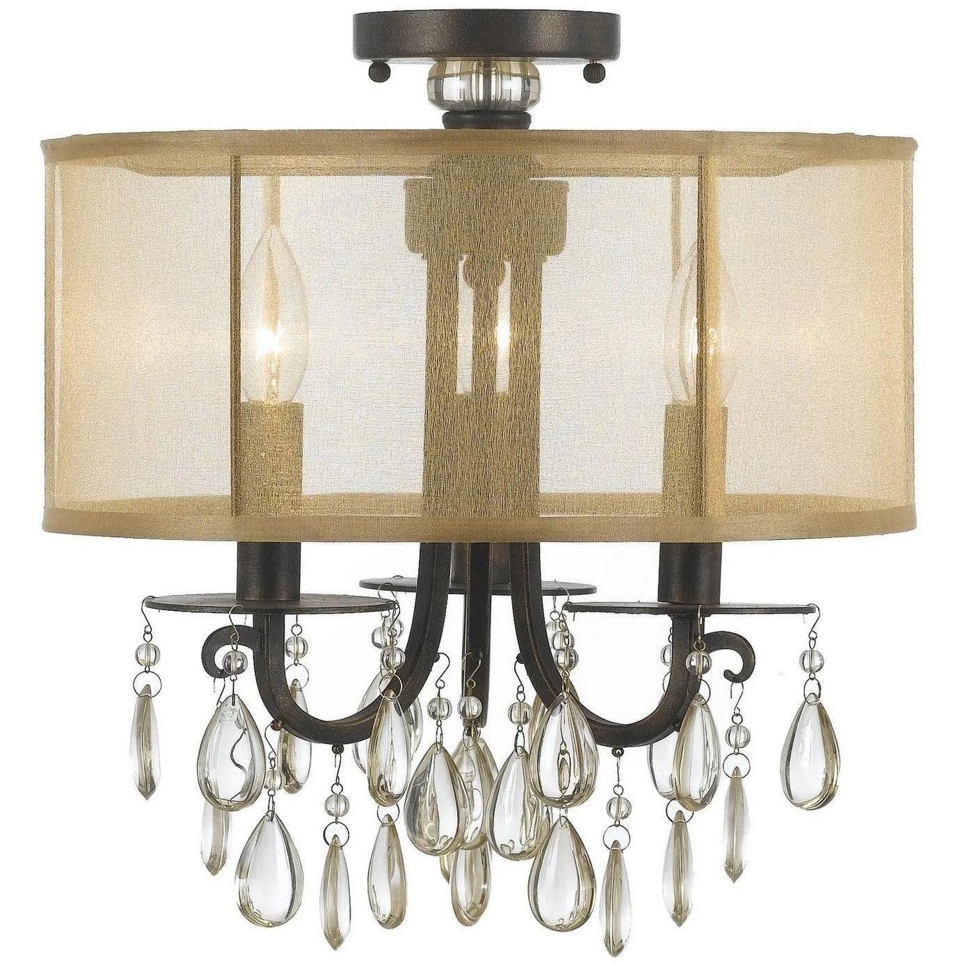 Crystorama - Hampton Three Light Ceiling Mount - 5623-EB_CEILING - Canada Light Shop