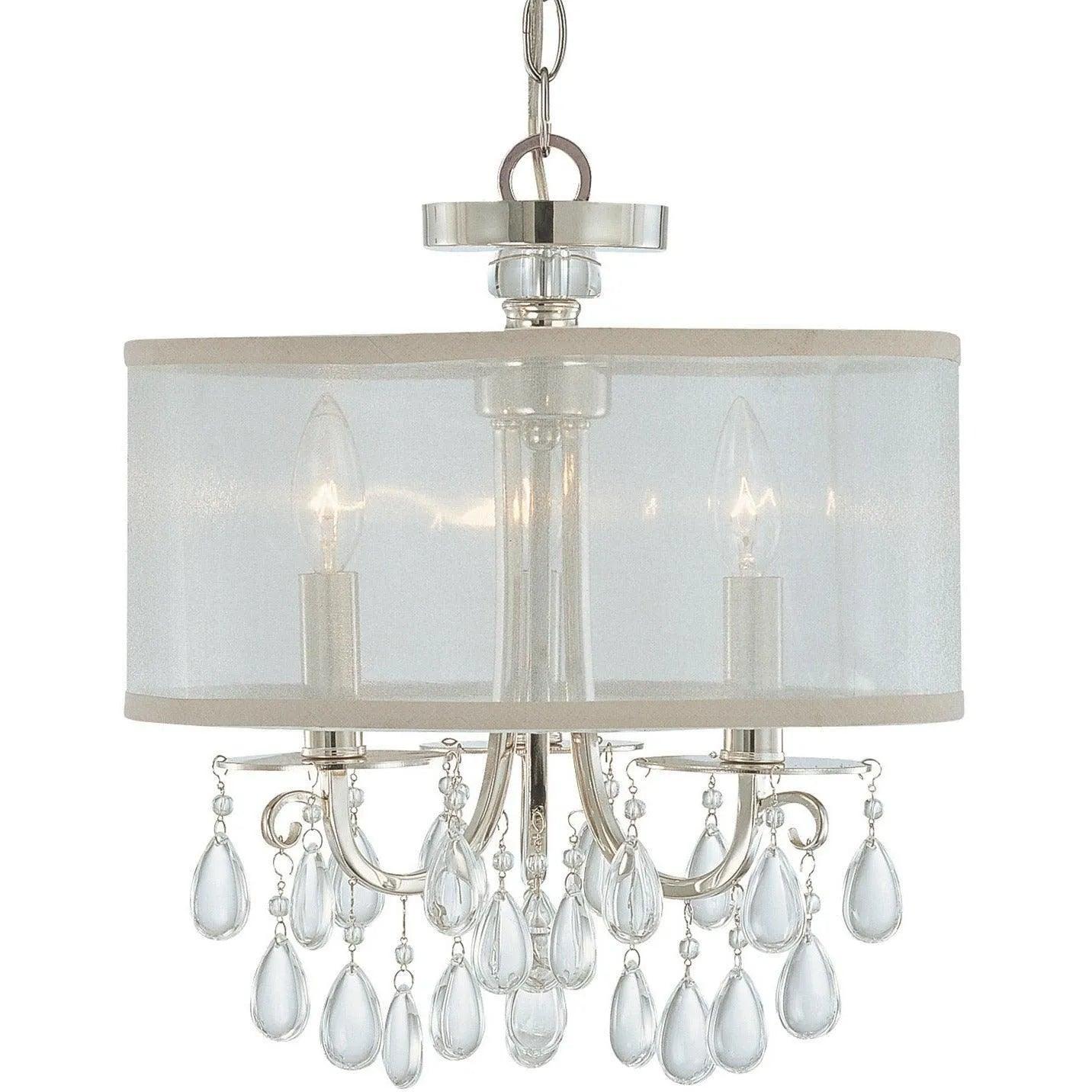 Crystorama - Hampton Three Light Mini Chandelier - 5623-CH - Canada Light Shop