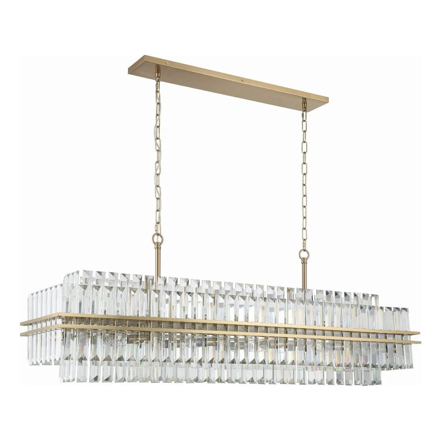 Crystorama - Hayes Linear Chandelier - HAY-1417-AG - Canada Light Shop