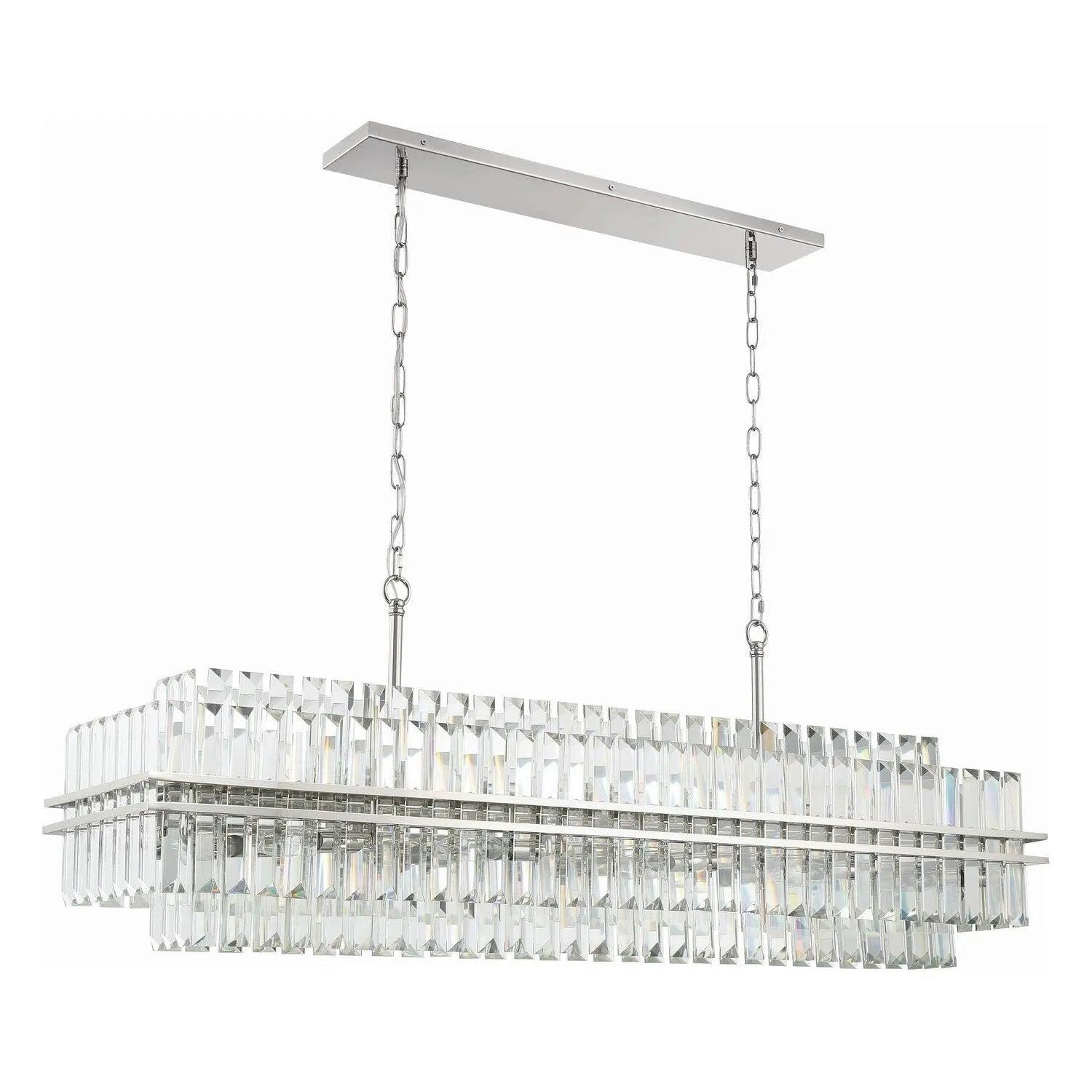 Crystorama - Hayes Linear Chandelier - HAY-1417-AG - Canada Light Shop