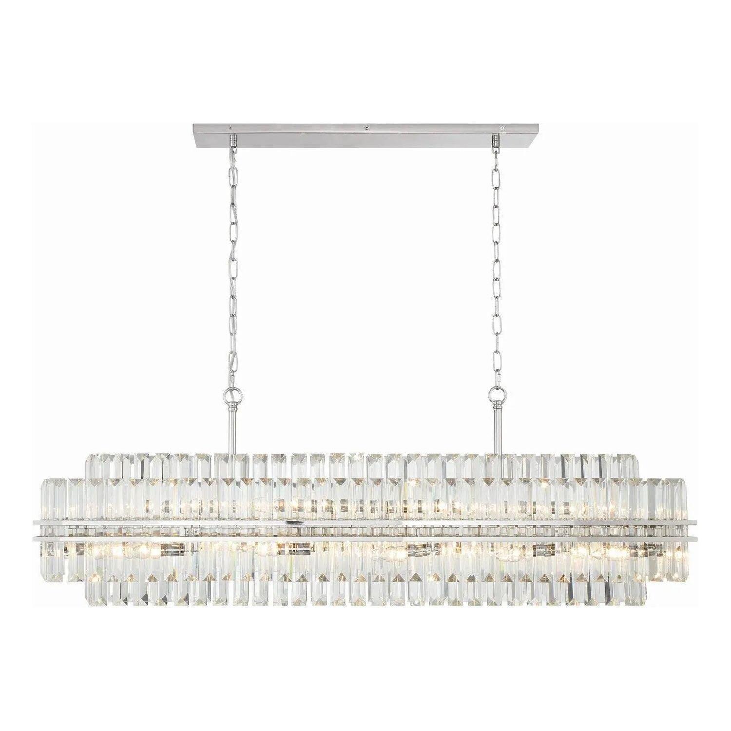 Crystorama - Hayes Linear Chandelier - HAY-1417-PN - Canada Light Shop