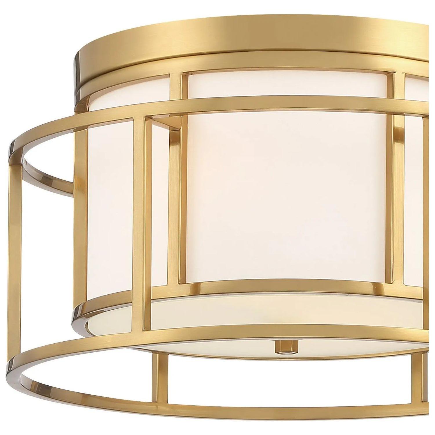 Crystorama - Hulton Two Light Ceiling Mount - 9590-LG - Canada Light Shop