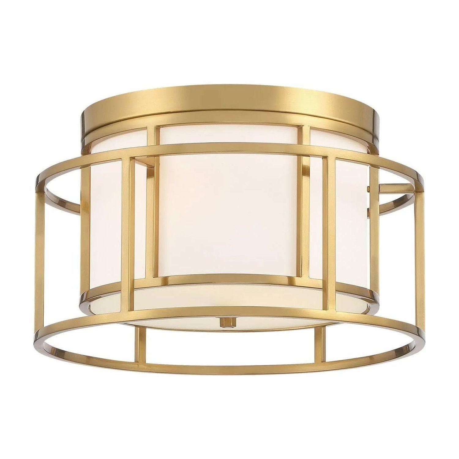 Crystorama - Hulton Two Light Ceiling Mount - 9590-LG - Canada Light Shop