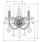 Crystorama - Imperial Wall Mount - 3221-CH-CL-I - Canada Light Shop