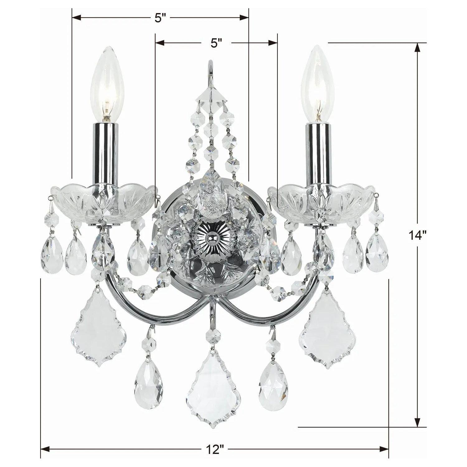 Crystorama - Imperial Wall Mount - 3221-CH-CL-I - Canada Light Shop