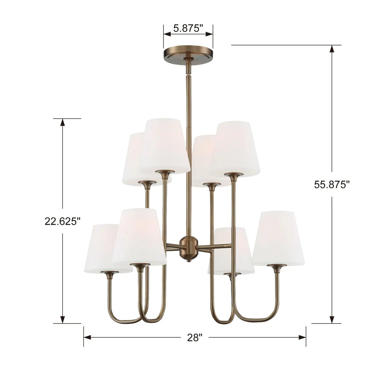 Crystorama - Keenan Chandelier - KEE-A3008-PN - Canada Light Shop