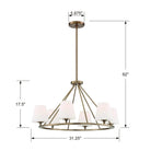 Crystorama - Keenan Six Light Chandelier - KEE-A3006-PN - Canada Light Shop