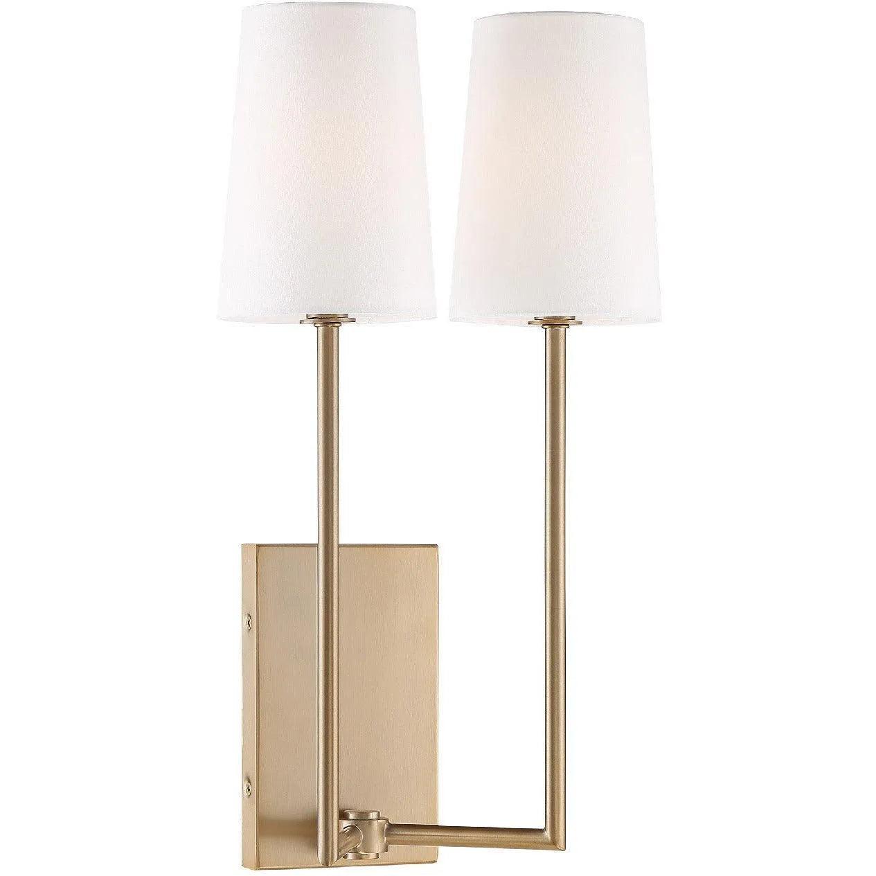 Crystorama - Lena Two Light Wall Mount - LEN-252-VG - Canada Light Shop