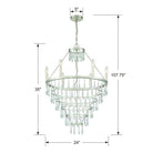 Crystorama - Lucille Six Light Chandelier - LUC-A9066-SA - Canada Light Shop