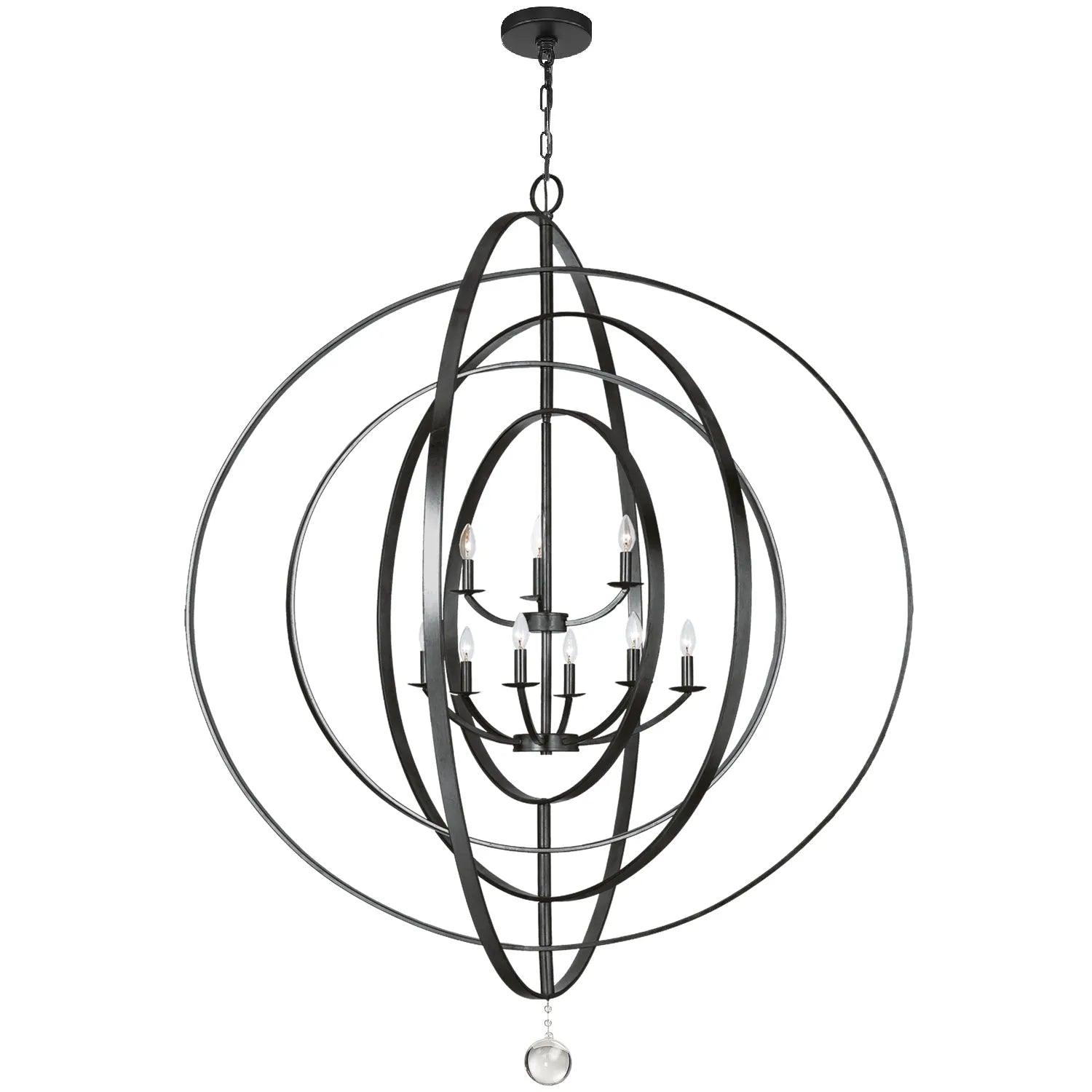 Crystorama - Luna Nine Light Chandelier - 587-EB-GA - Canada Light Shop