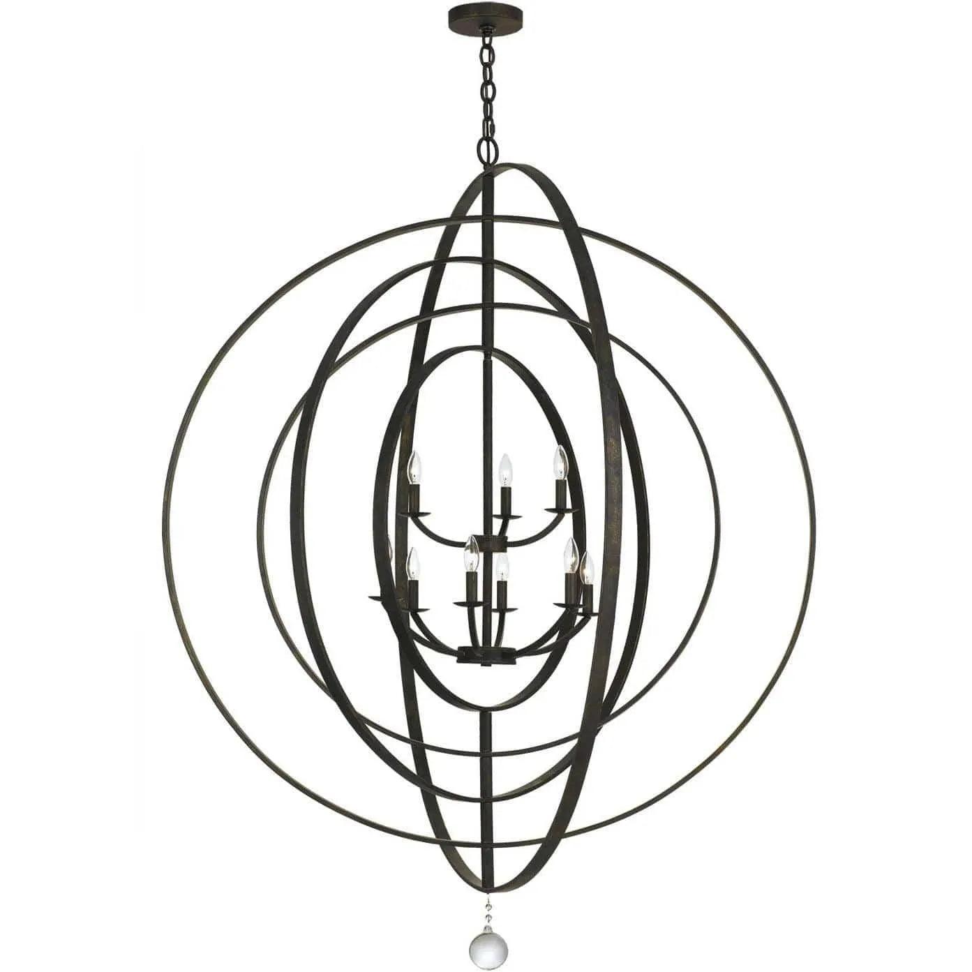 Crystorama - Luna Nine Light Chandelier - 587-EB - Canada Light Shop