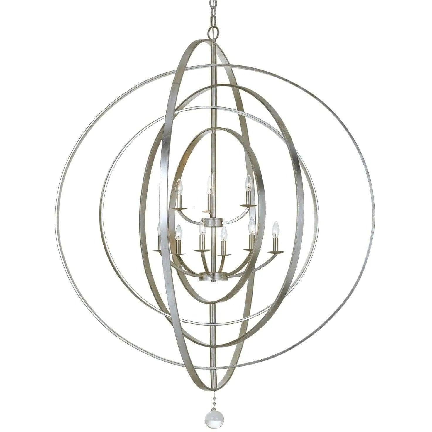 Crystorama - Luna Nine Light Chandelier - 587-SA - Canada Light Shop