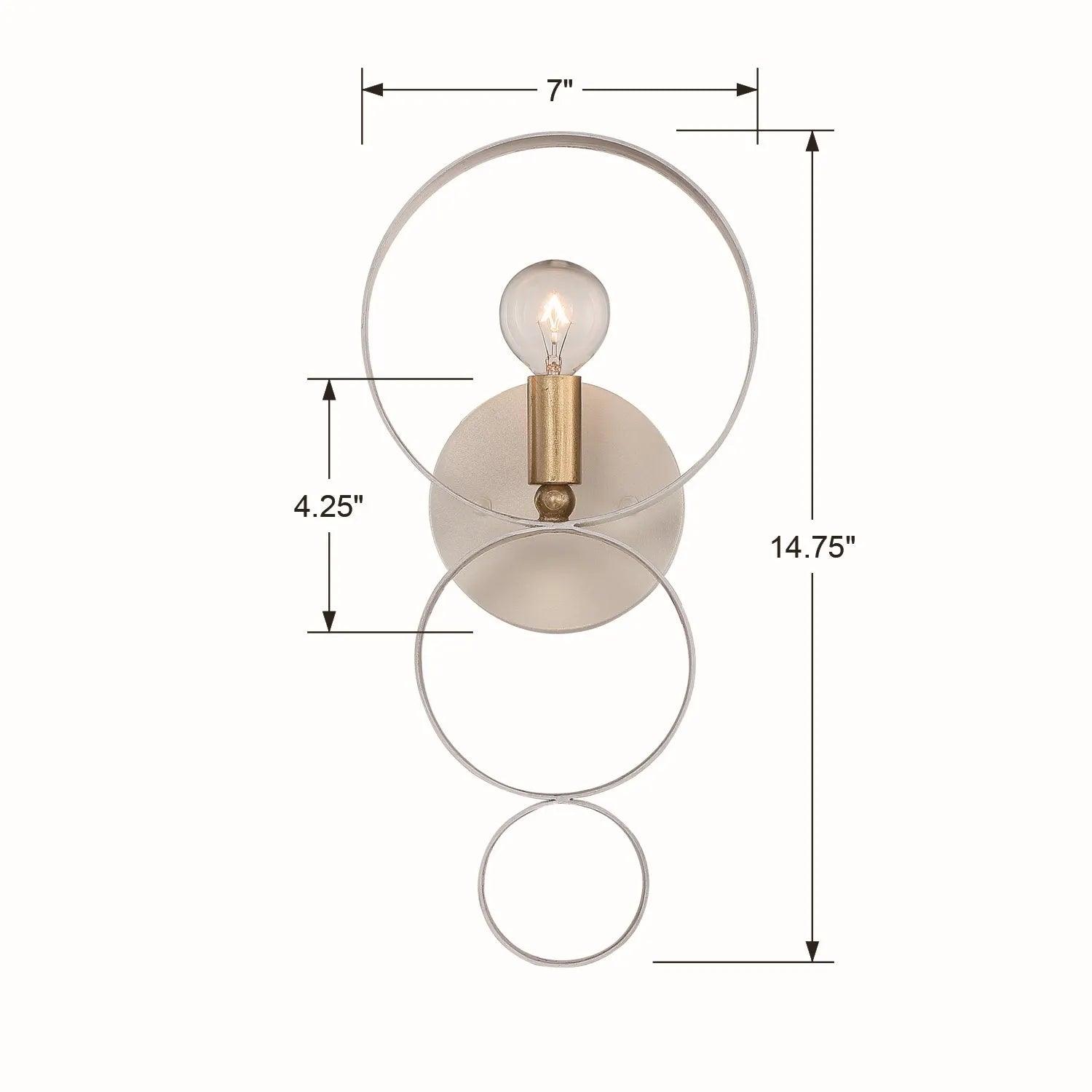 Crystorama - Luna One Light Wall Mount - 581-EB-GA - Canada Light Shop