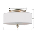Crystorama - Luxo Three Light Ceiling Mount - 9503-AB - Canada Light Shop