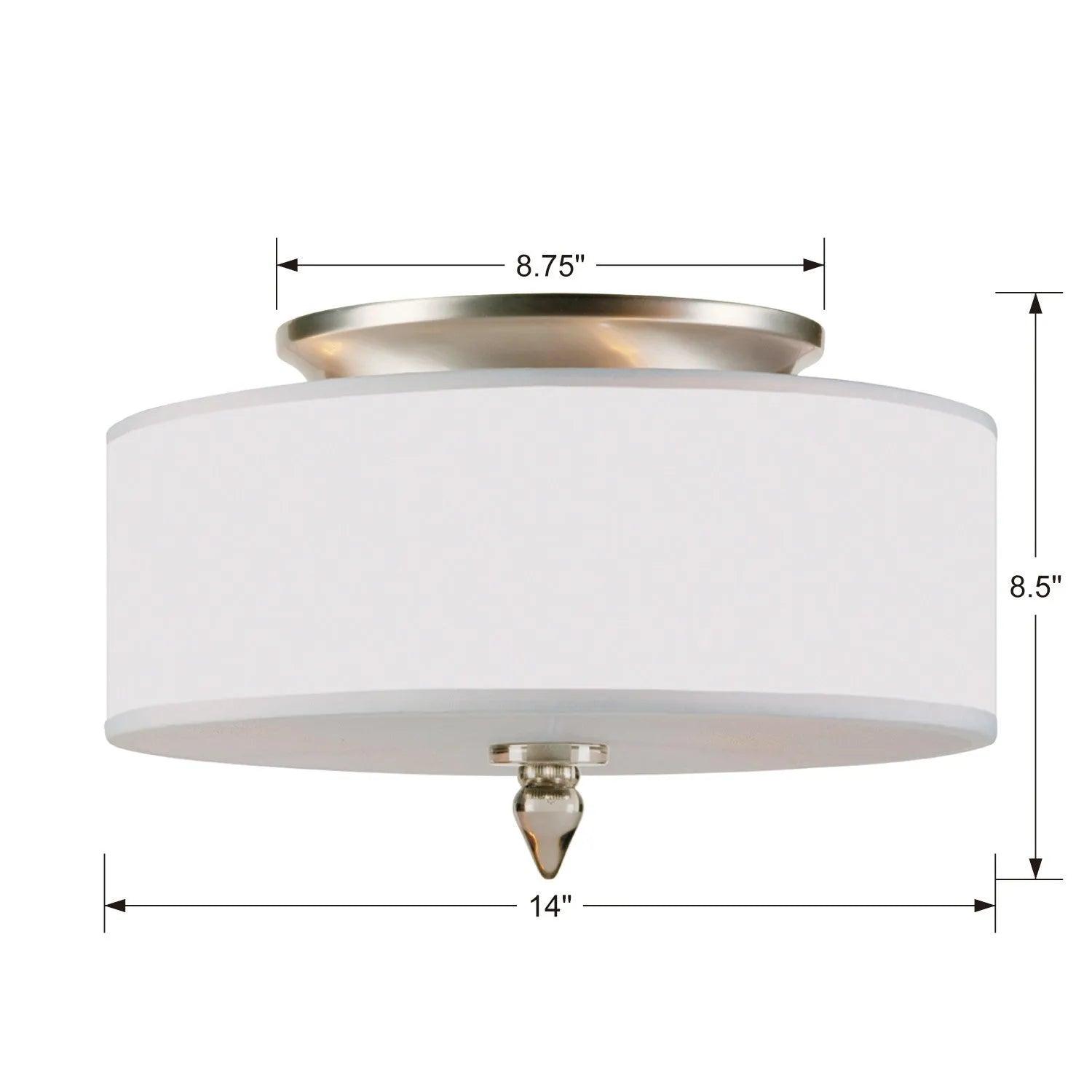 Crystorama - Luxo Three Light Ceiling Mount - 9503-AB - Canada Light Shop