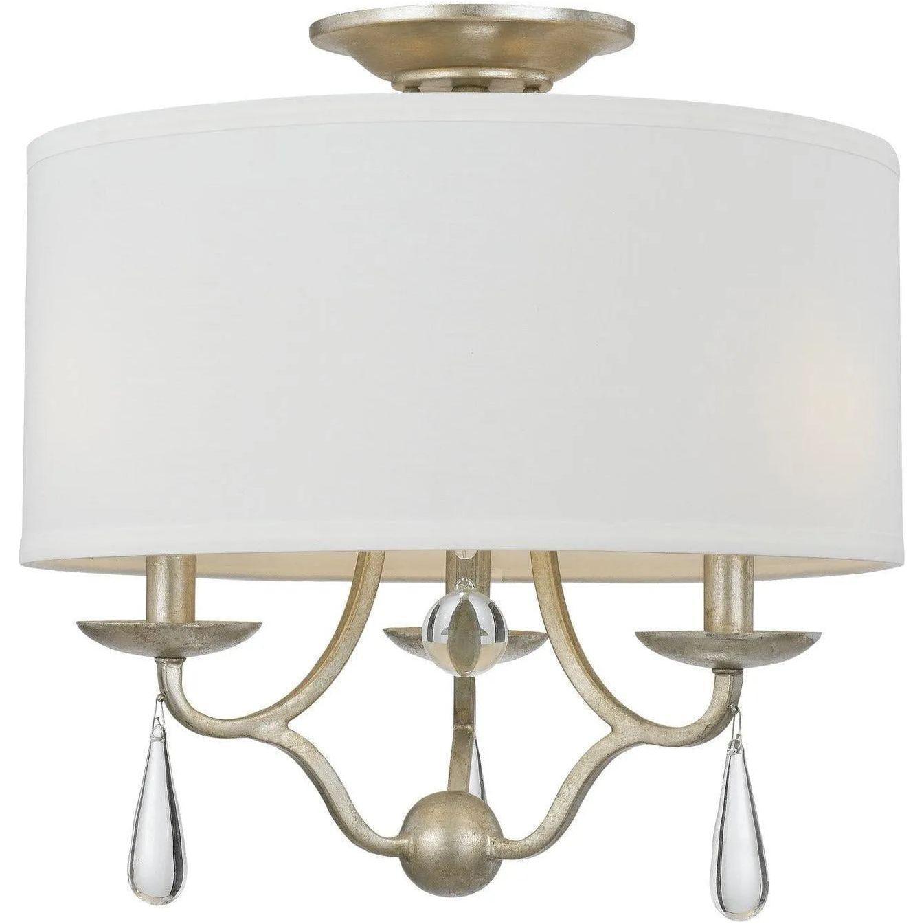 Crystorama - Manning Three Light Ceiling Mount - 5973-SL_CEILING - Canada Light Shop