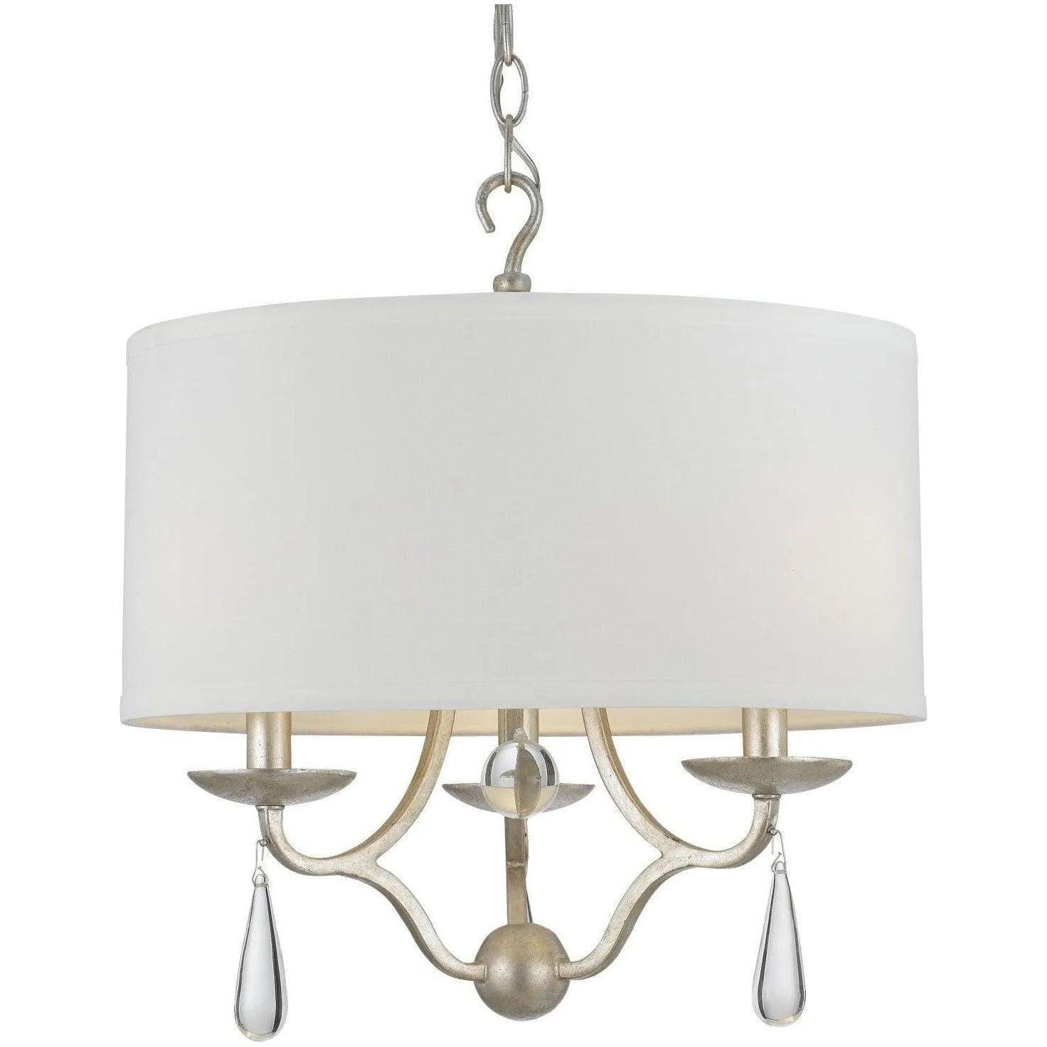 Crystorama - Manning Three Light Chandelier - 5973-SL - Canada Light Shop