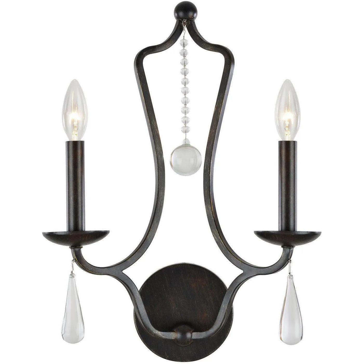 Crystorama - Manning Two Light Wall Mount - 5972-EB - Canada Light Shop