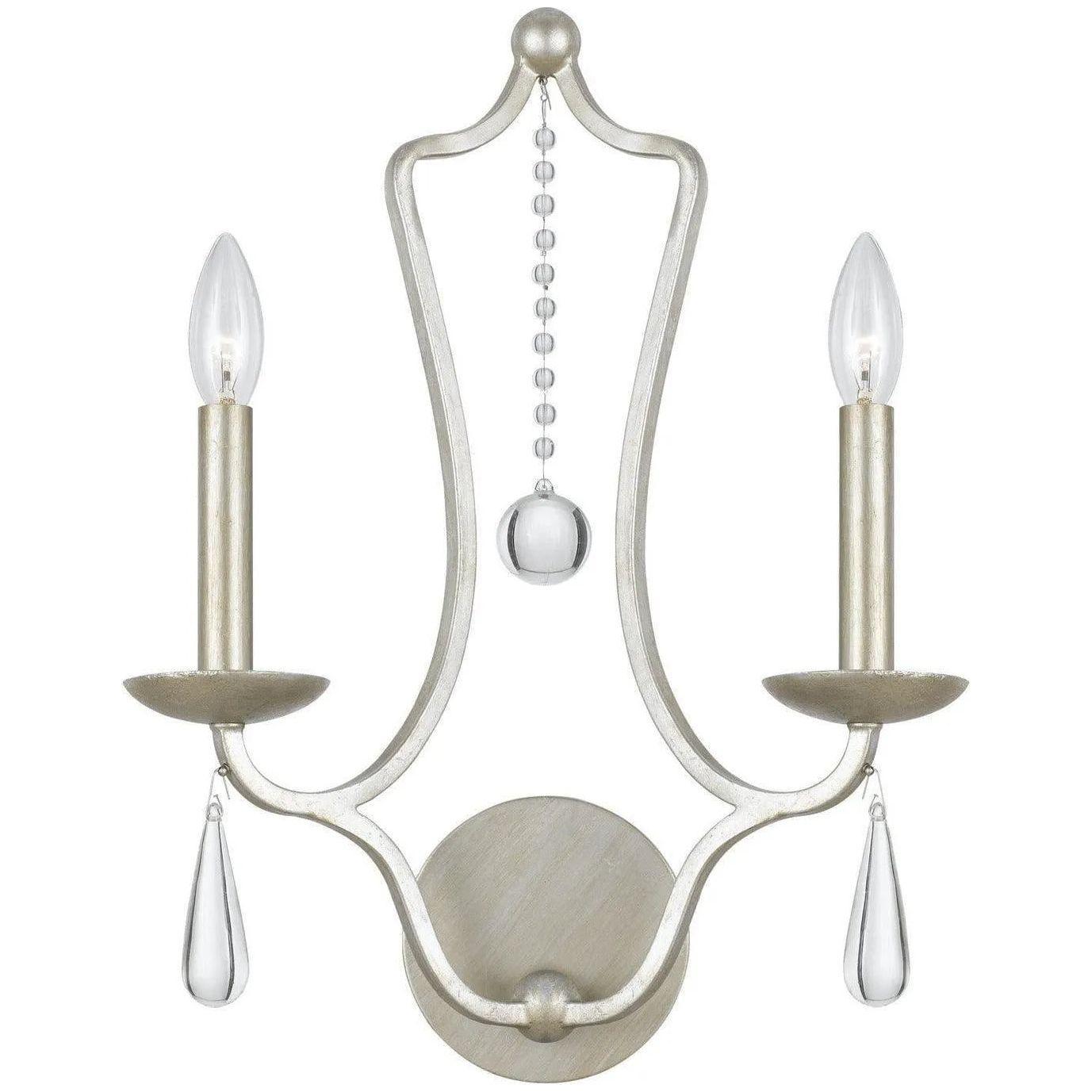 Crystorama - Manning Two Light Wall Mount - 5972-SL - Canada Light Shop