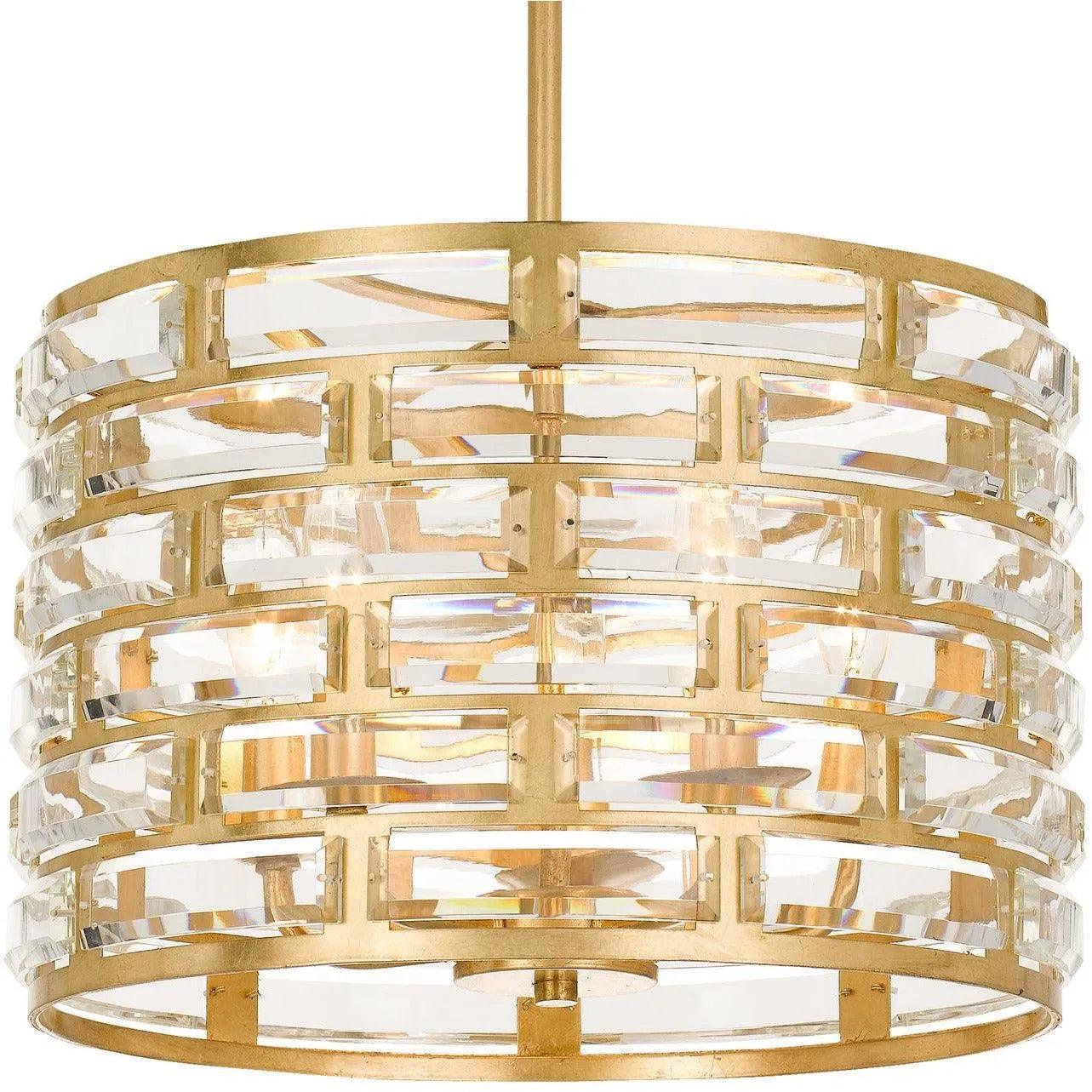 Crystorama - Meridian Five Light Chandelier - MER-4865-GA - Canada Light Shop