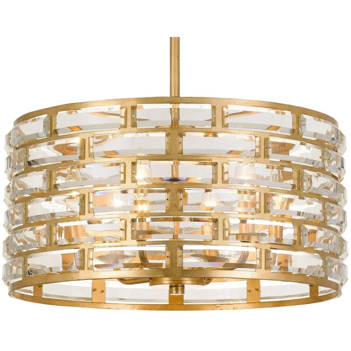 Crystorama - Meridian Six Light Chandelier - MER-4866-GA - Canada Light Shop