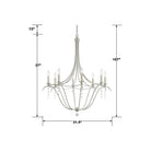 Crystorama - Metro Eight Light Chandelier - 438-SA - Canada Light Shop