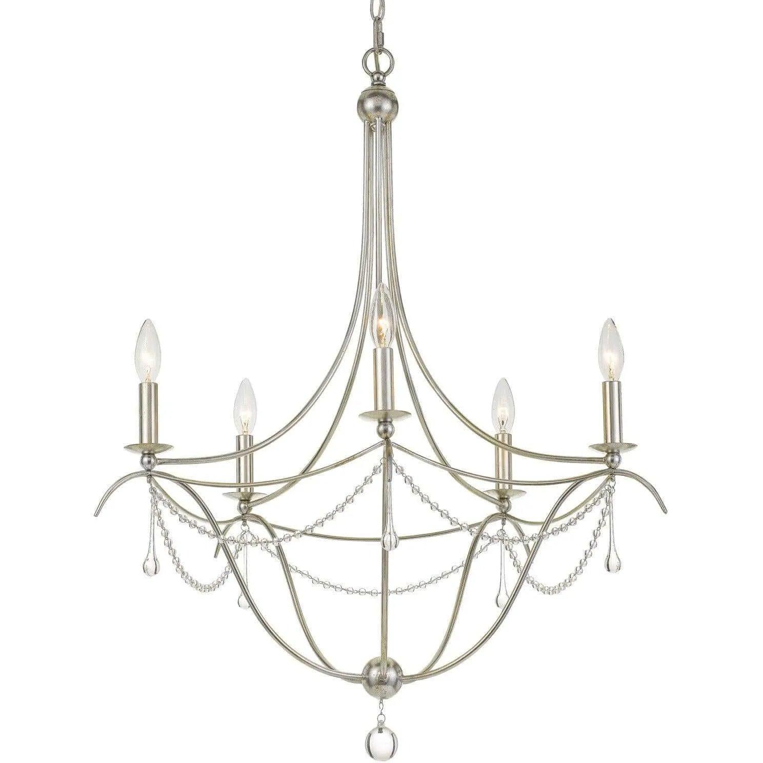Crystorama - Metro Five Light Chandelier - 425-SA - Canada Light Shop