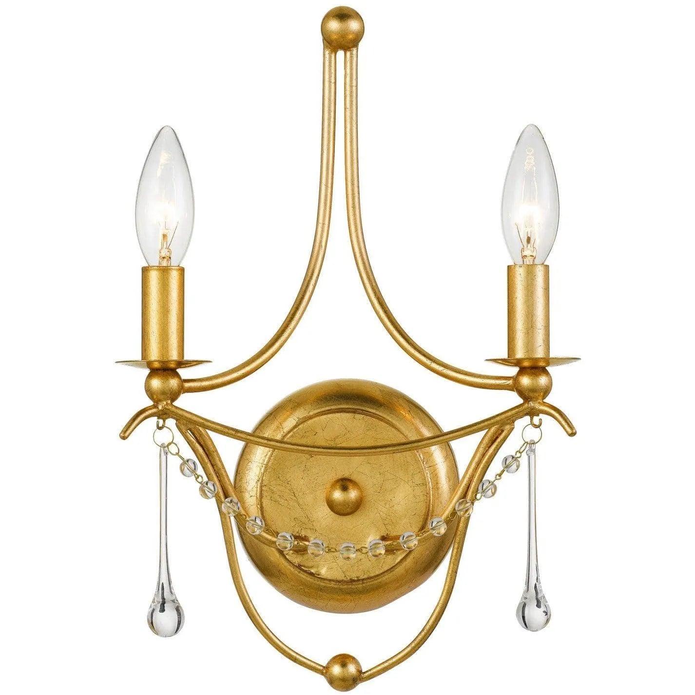 Crystorama - Metro Two Light Wall Mount - 422-GA - Canada Light Shop