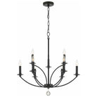 Crystorama - Mila Chandelier - MIL-8009-BK - Canada Light Shop