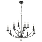 Crystorama - Mila Chandelier - MIL-8012-BK - Canada Light Shop