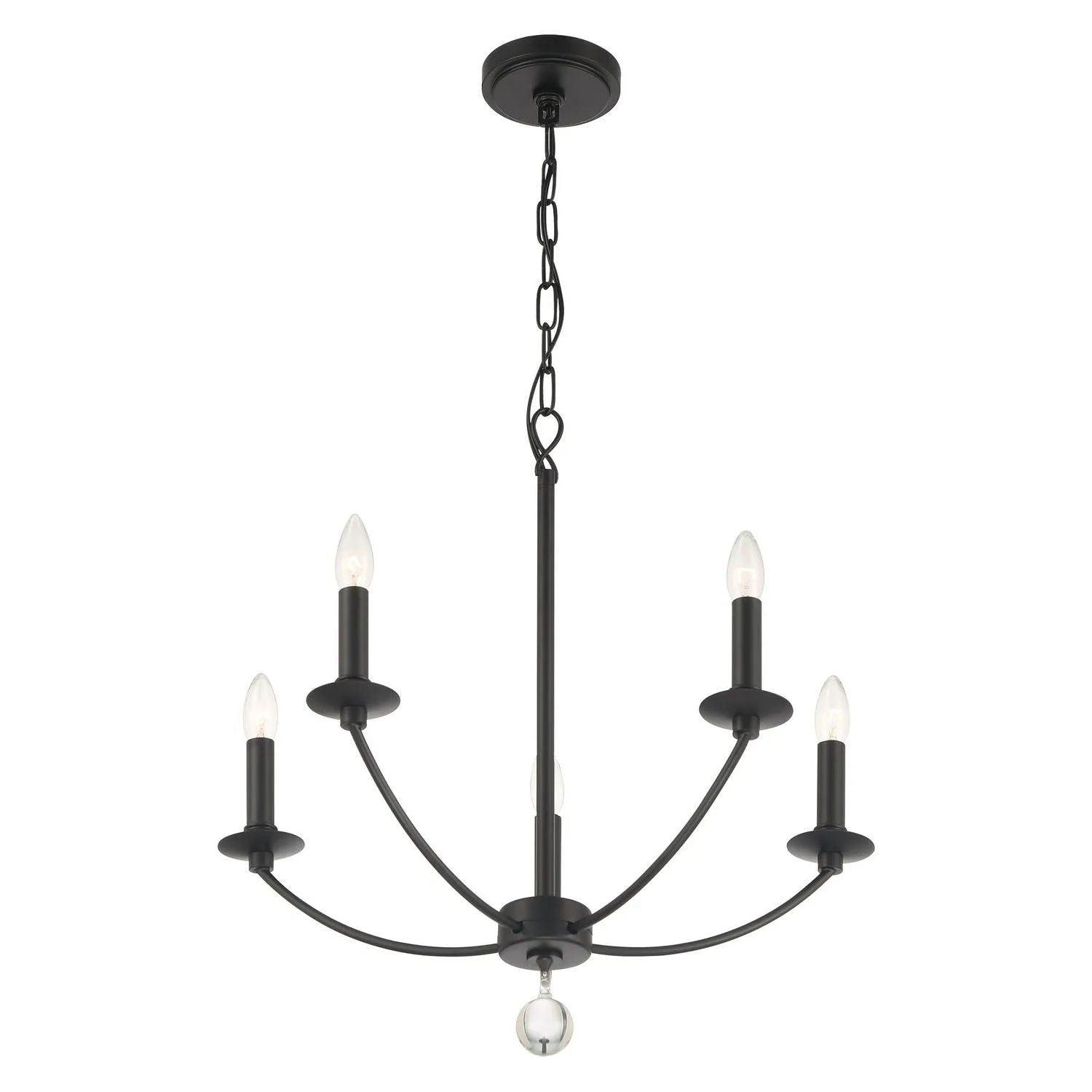Crystorama - Mila Chandelier - MIL-8012-BK - Canada Light Shop