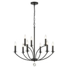 Crystorama - Mila Chandelier - MIL-8012-BK - Canada Light Shop