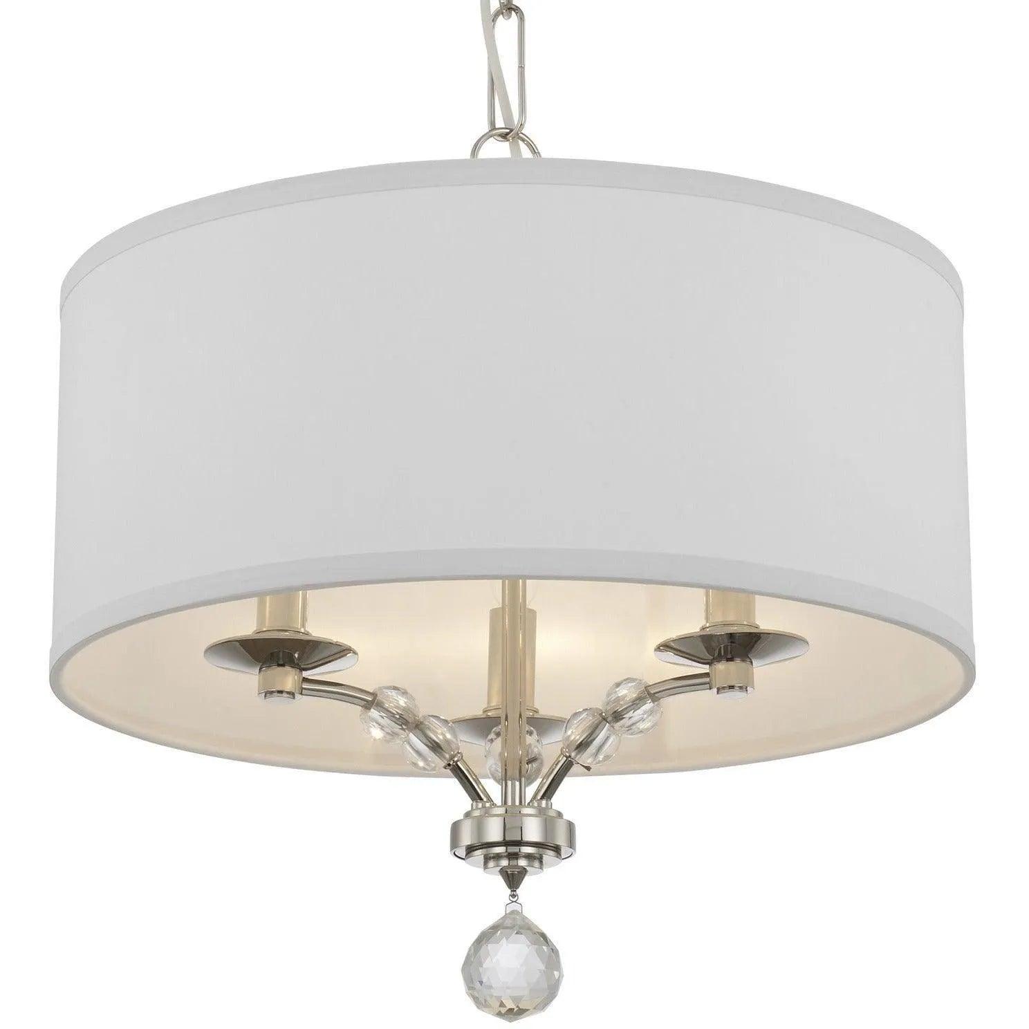 Crystorama - Mirage Three Light Chandelier - 8005-PN - Canada Light Shop
