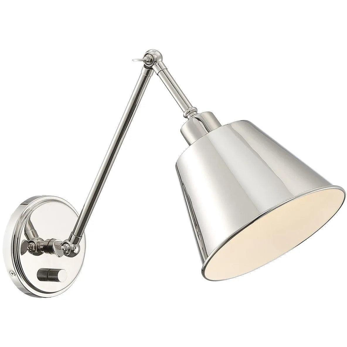 Crystorama - Mitchell One Light Wall Mount - MIT-A8020-PN - Canada Light Shop