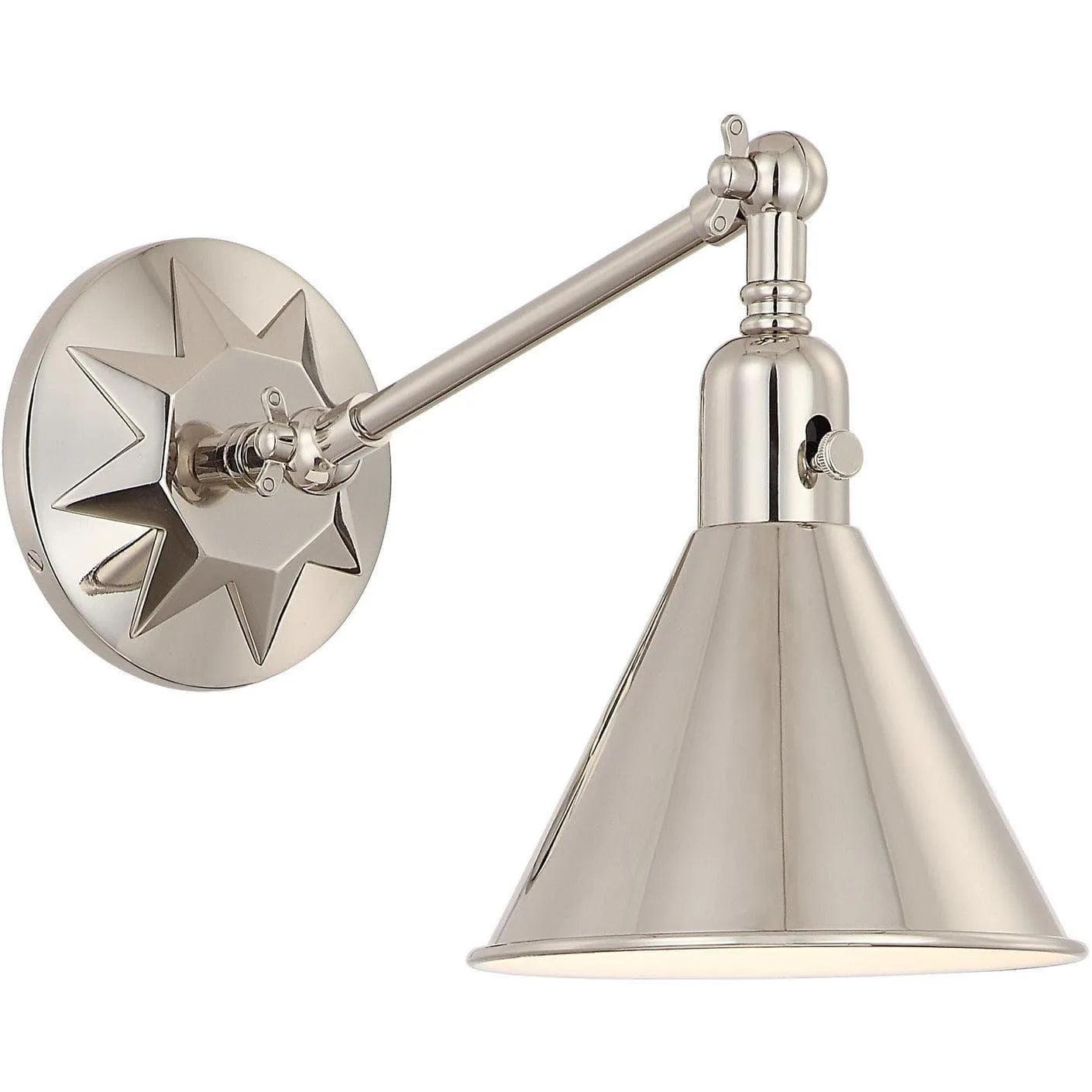 Crystorama - Morgan One Light Wall Mount - MOR-8800-PN - Canada Light Shop
