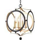 Crystorama - Odelle Four Light Chandelier - ODE-704-BK-GA - Canada Light Shop
