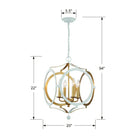 Crystorama - Odelle Four Light Chandelier - ODE-704-BK-GA - Canada Light Shop