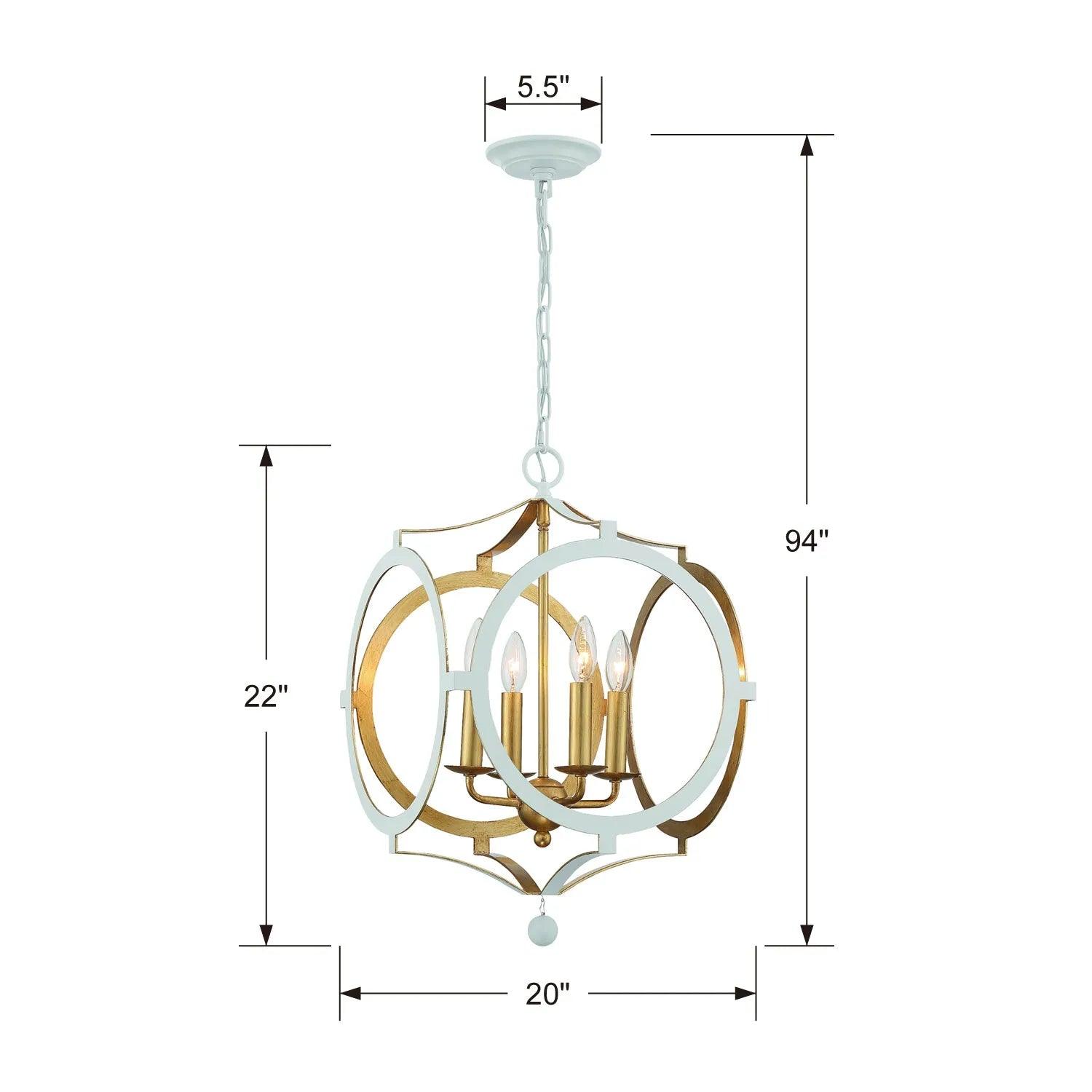 Crystorama - Odelle Four Light Chandelier - ODE-704-BK-GA - Canada Light Shop