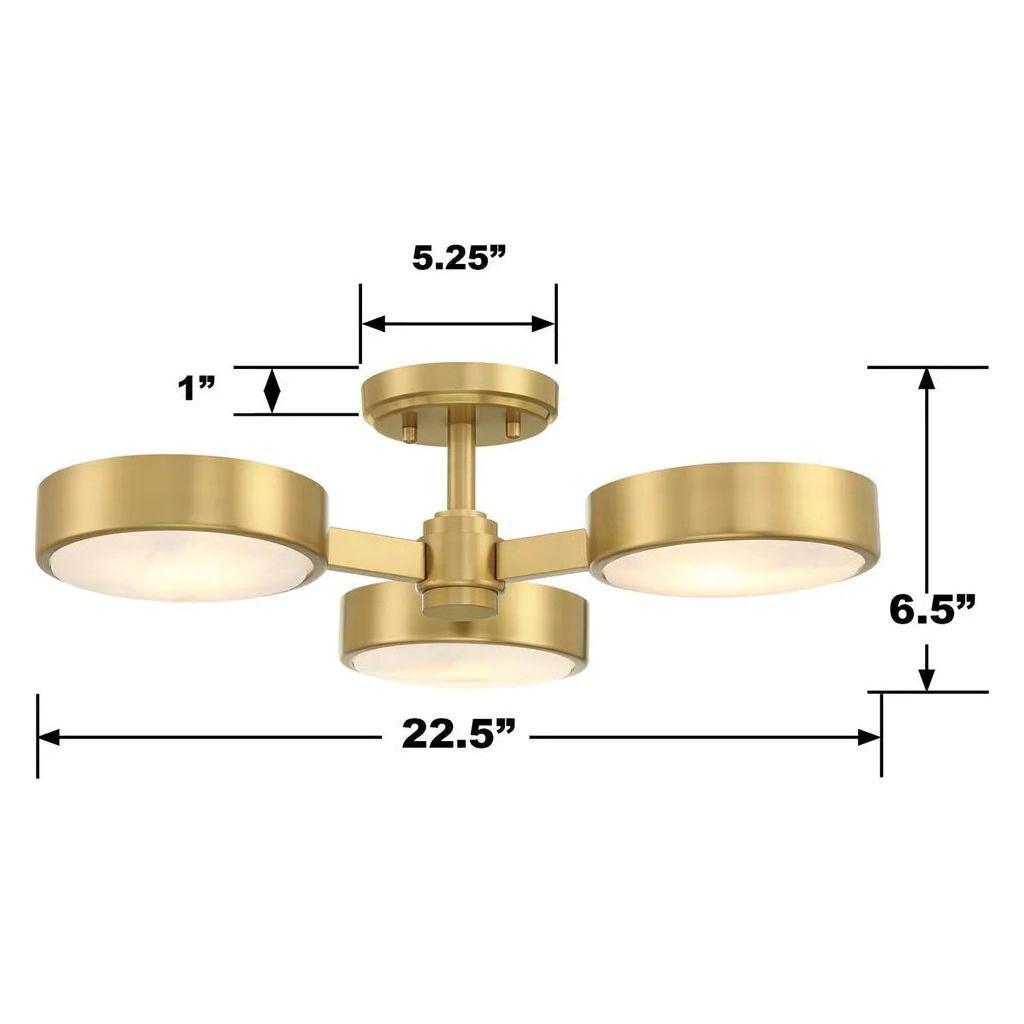 Crystorama - Orson Semi Flush Mount - ORS-733-MG-ST - Canada Light Shop