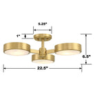 Crystorama - Orson Semi Flush Mount - ORS-733-MG-ST - Canada Light Shop