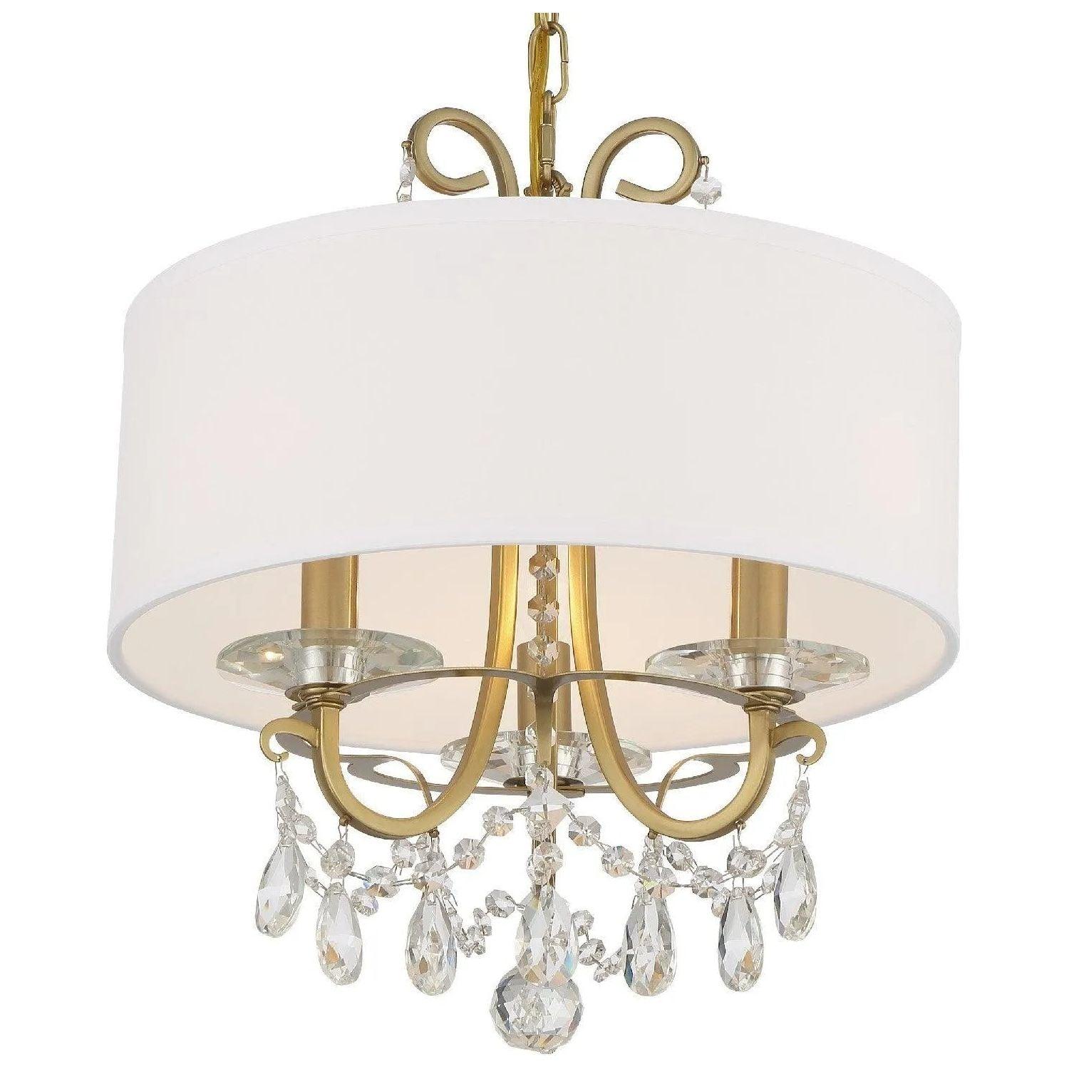 Crystorama - Othello Drum Shade Chandelier - 6623-VG-CL-S - Canada Light Shop