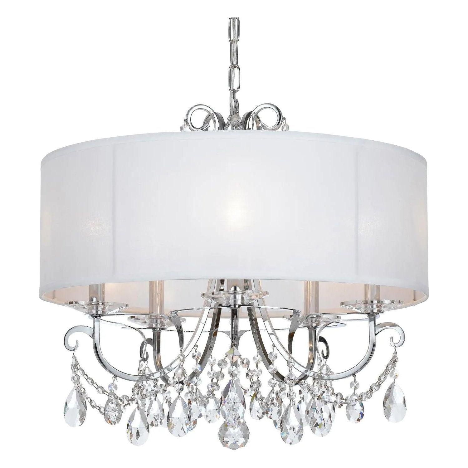 Crystorama - Othello Drum Shade Chandelier - 6625-CH-CL-MWP - Canada Light Shop