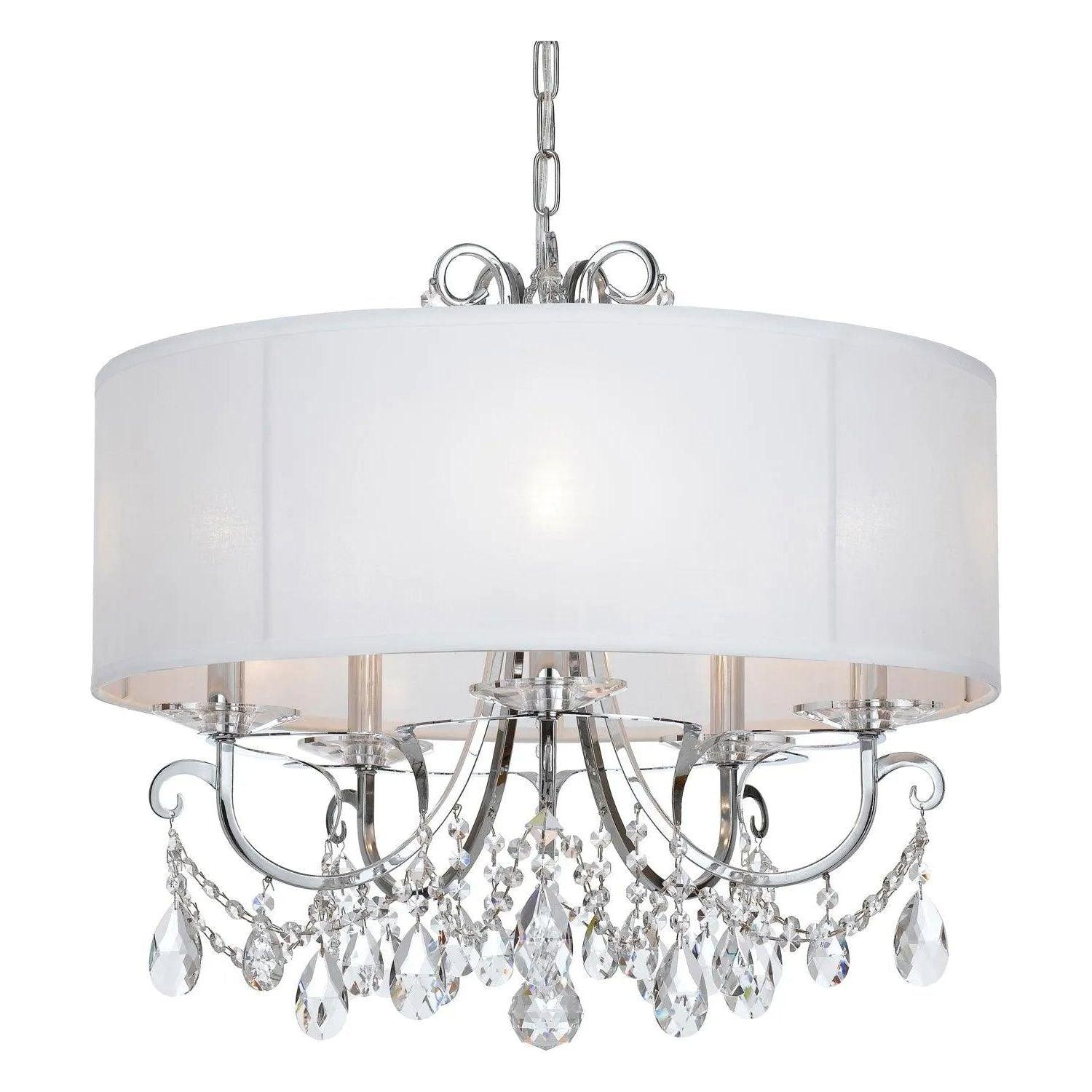 Crystorama - Othello Drum Shade Chandelier - 6625-CH-CL-S - Canada Light Shop