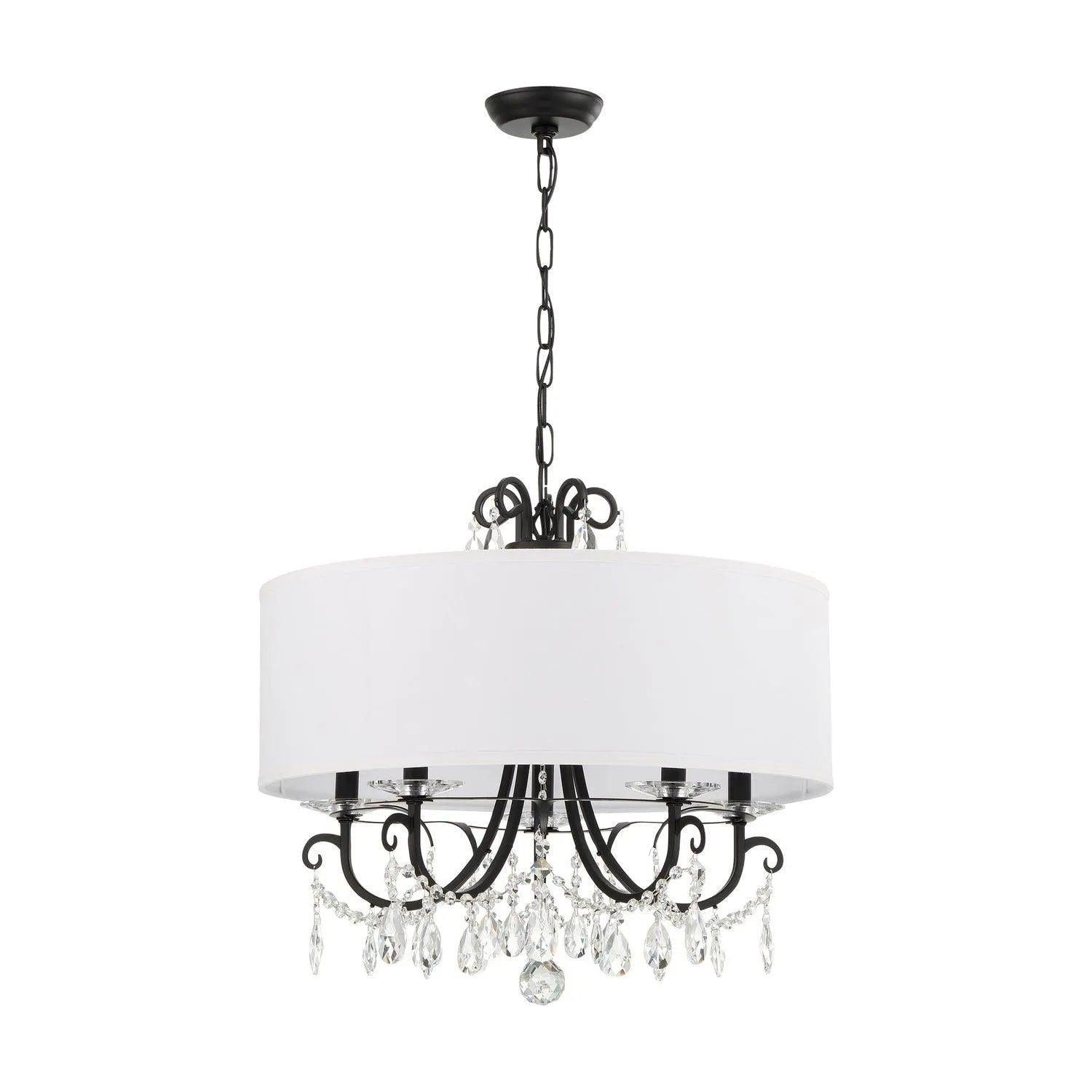 Crystorama - Othello Drum Shade Chandelier - 6625-MK-CL-MWP - Canada Light Shop