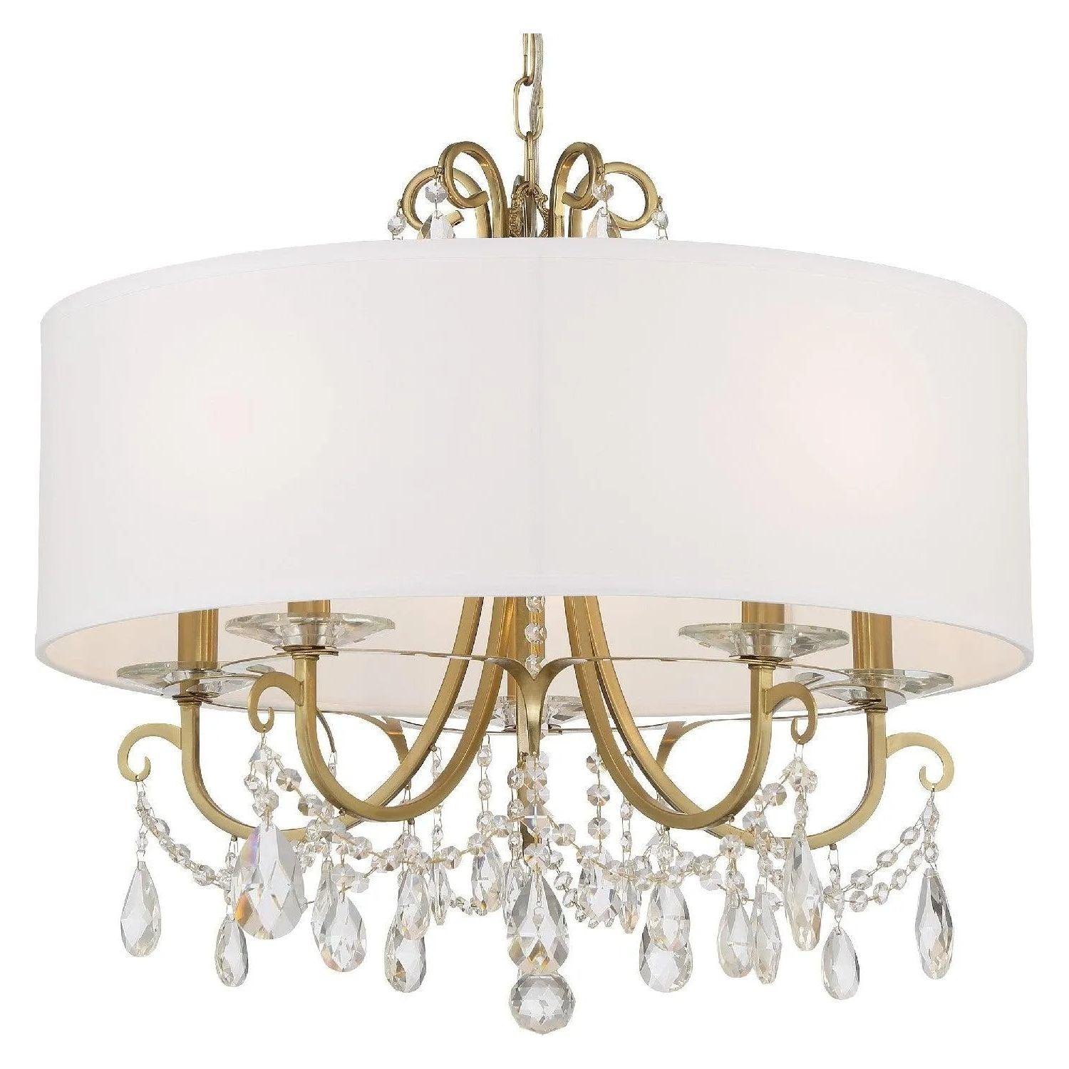 Crystorama - Othello Drum Shade Chandelier - 6625-VG-CL-S - Canada Light Shop